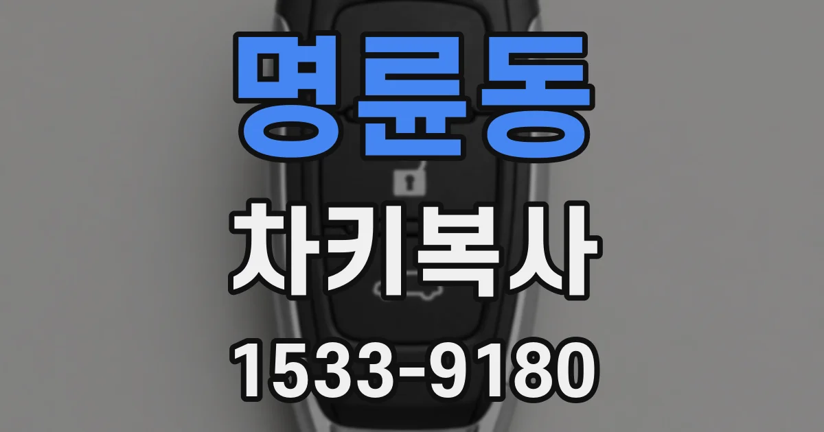 명륜동 차키복사
