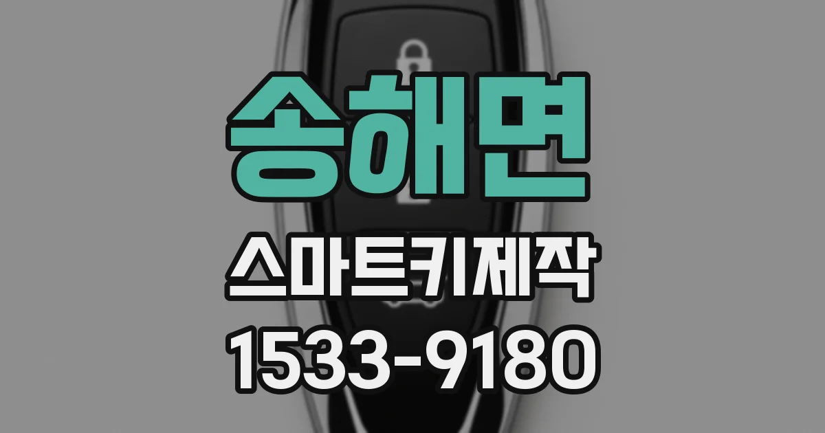 송해면 스마트키제작
