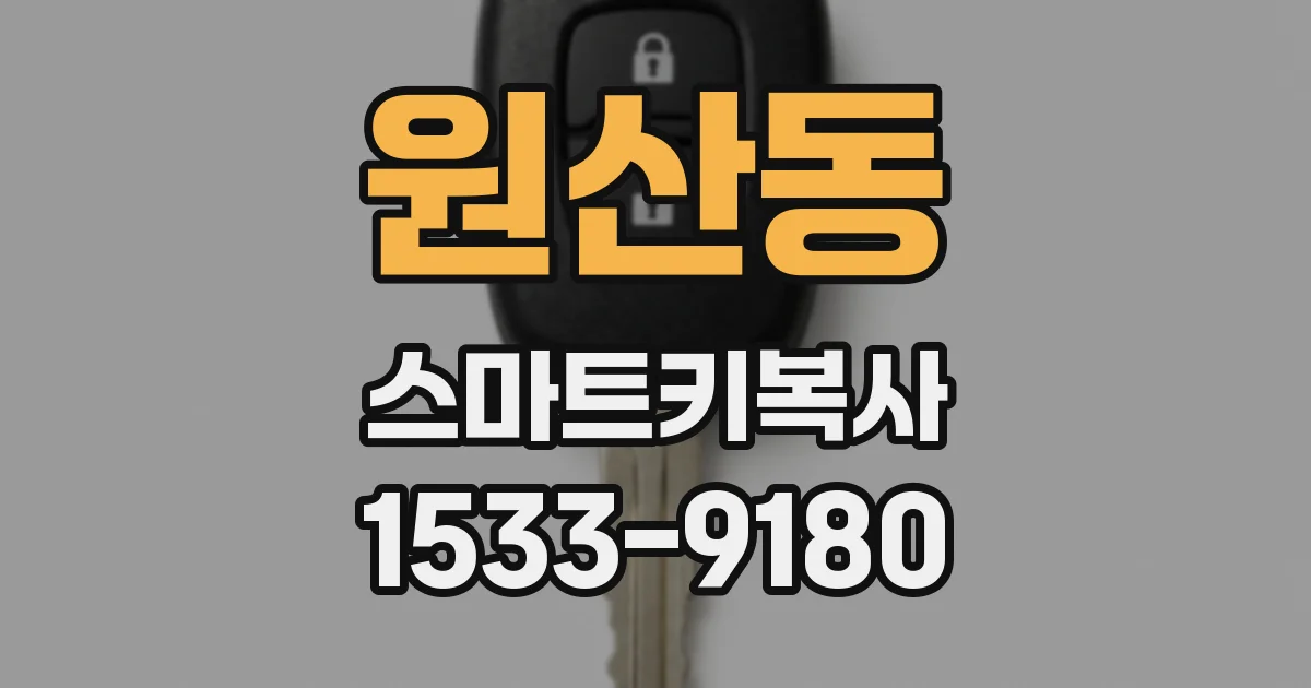 원산동 스마트키복사
