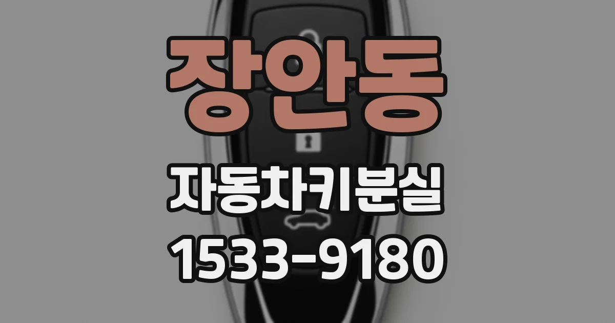 장안동 자동차키분실