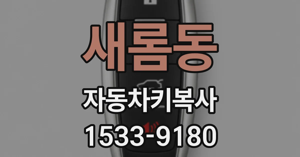 새롬동 자동차키복사