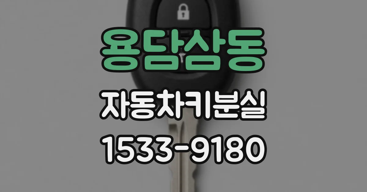 용담삼동 자동차키분실