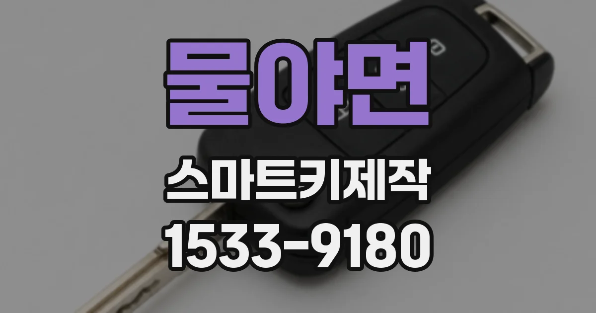 물야면 스마트키제작
