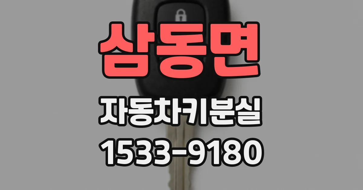 삼동면 자동차키분실
