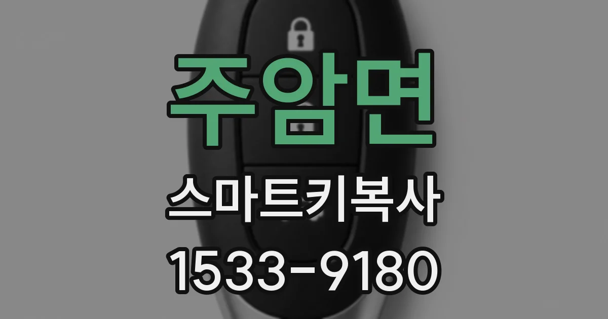 주암면 스마트키복사
