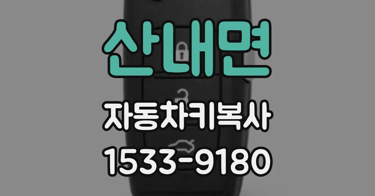 산내면 자동차키복사