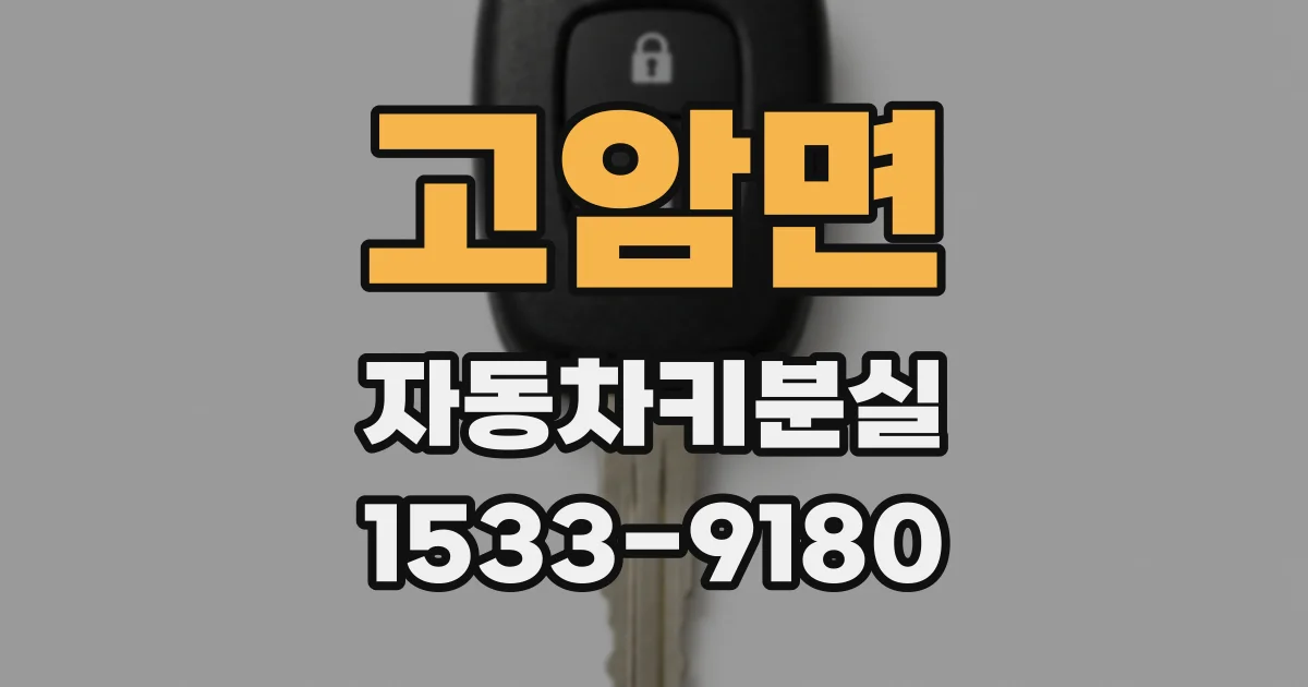 고암면 자동차키분실