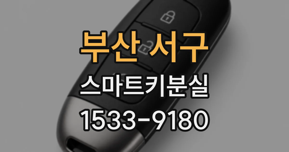 부산 서구 스마트키분실
