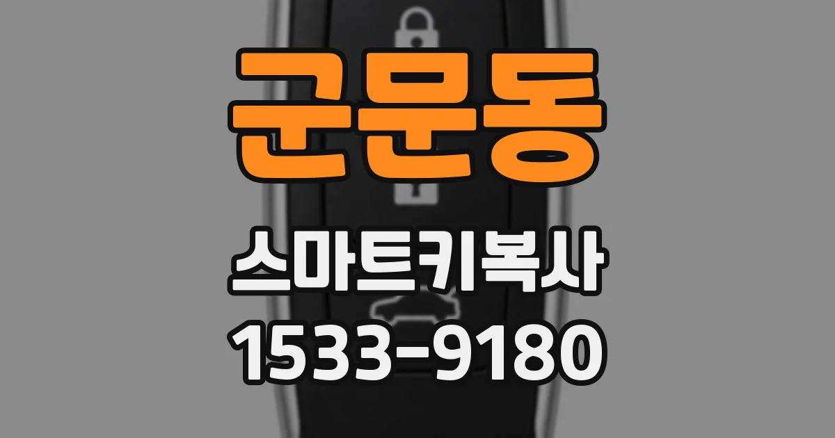 군문동 스마트키복사