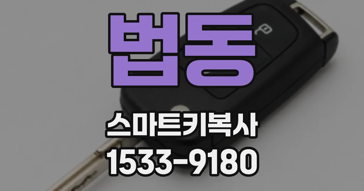 법동 스마트키복사
