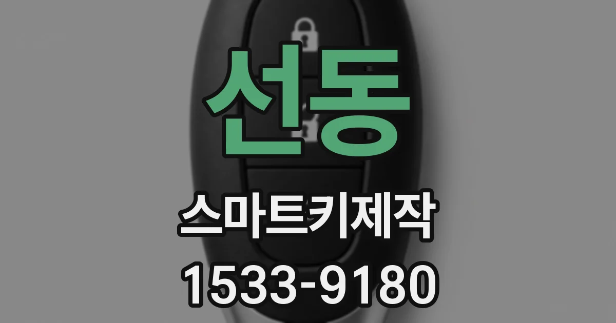 선동 스마트키제작