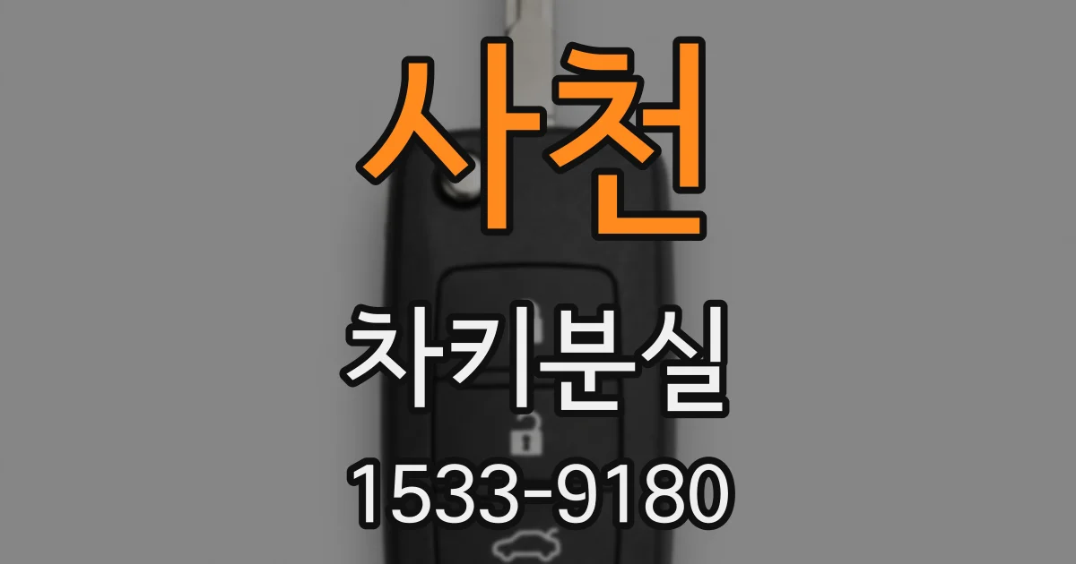 사천 차키분실