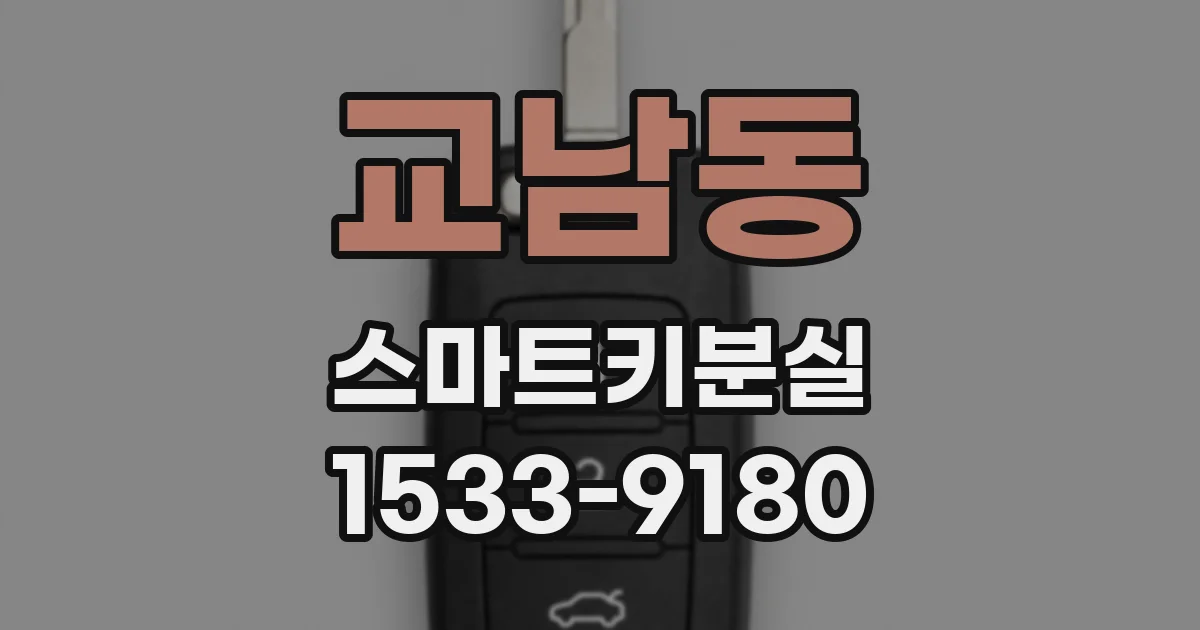 교남동 스마트키분실