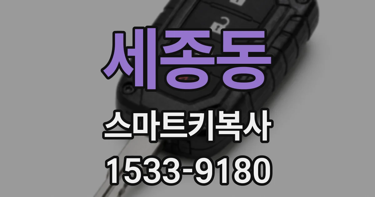 세종동 스마트키복사