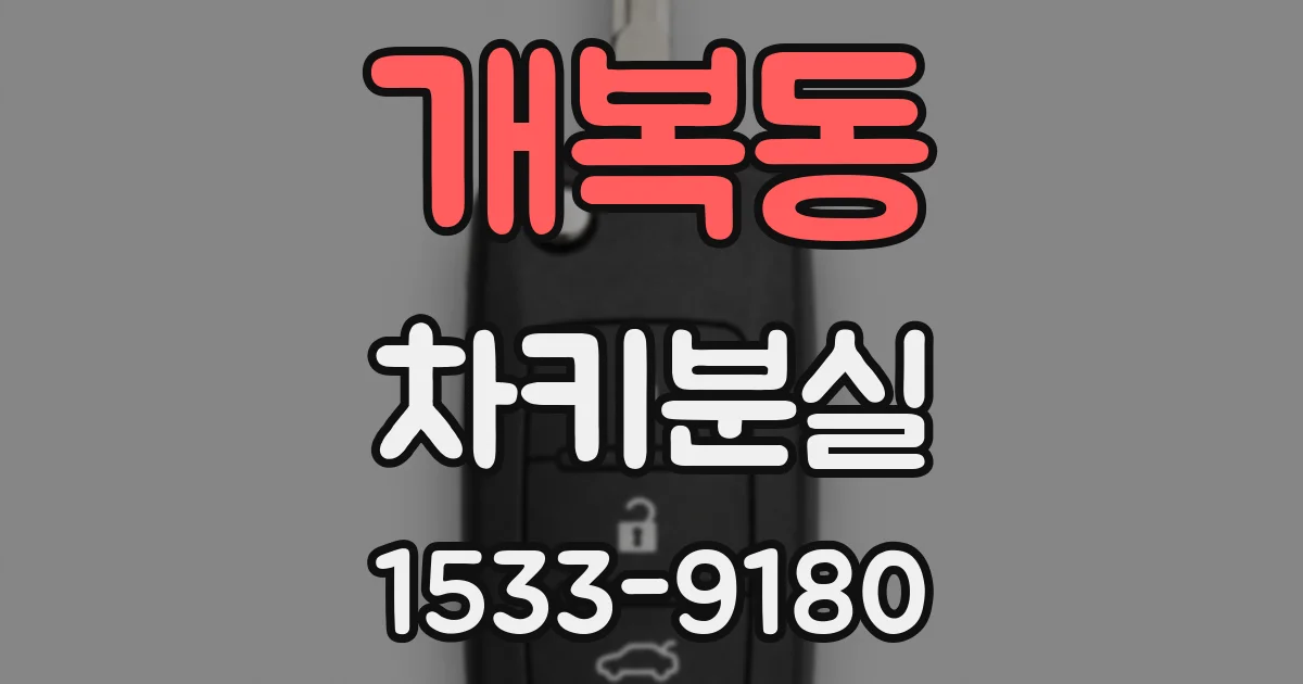 개복동 차키분실