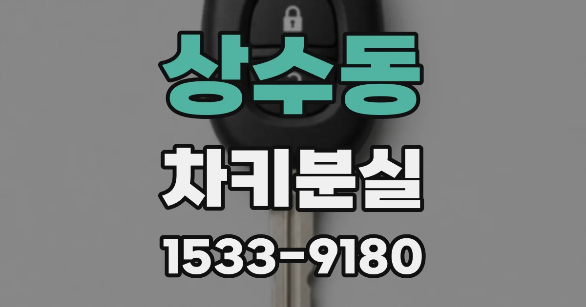 상수동 차키분실