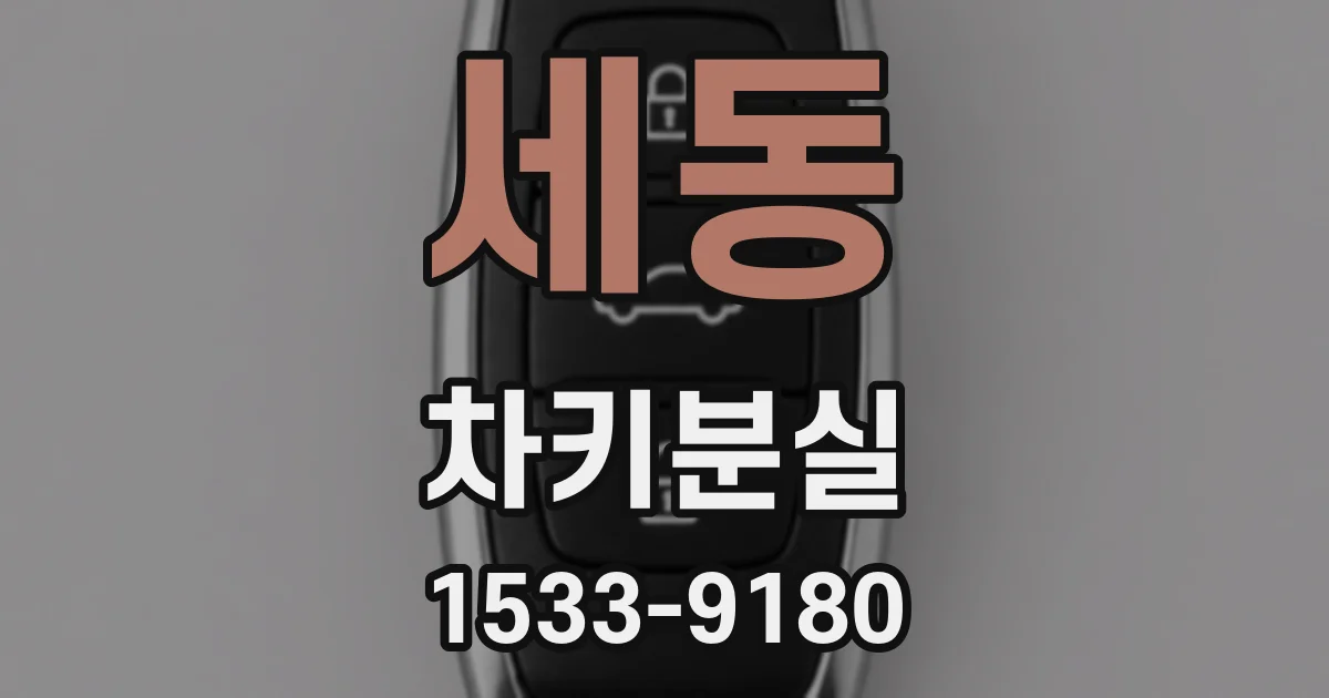 세동 차키분실