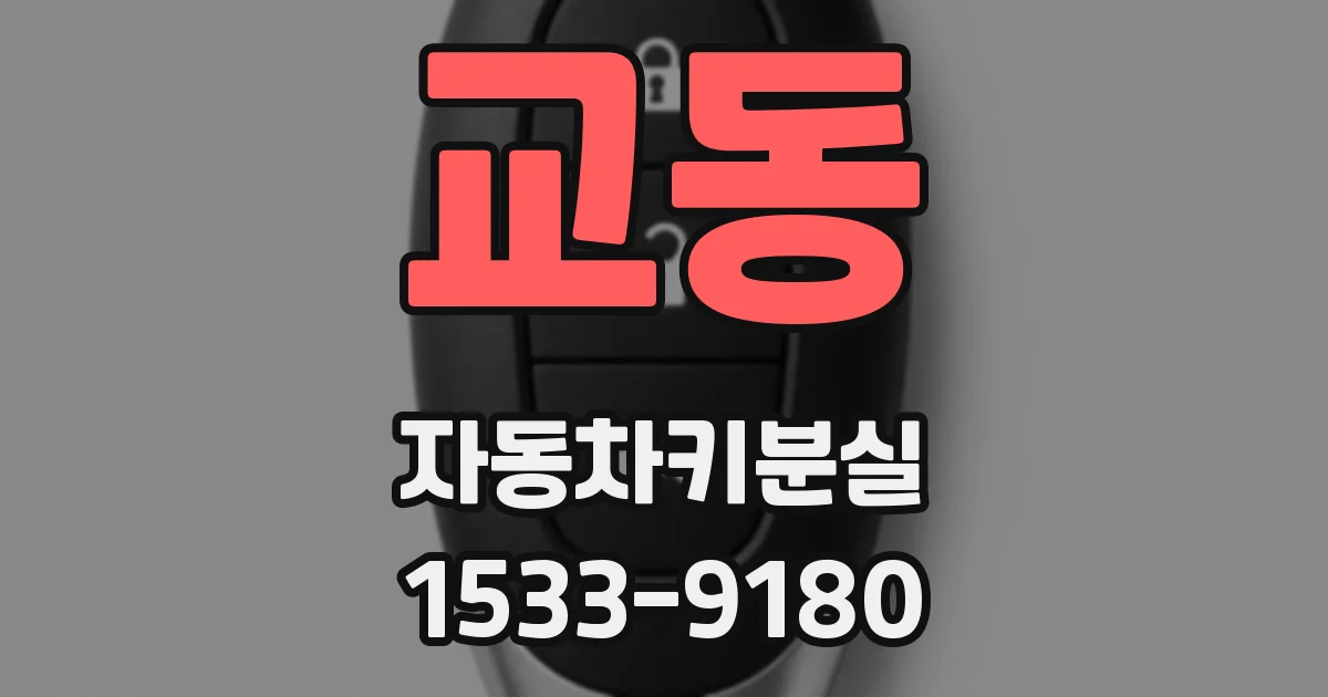교동 자동차키분실
