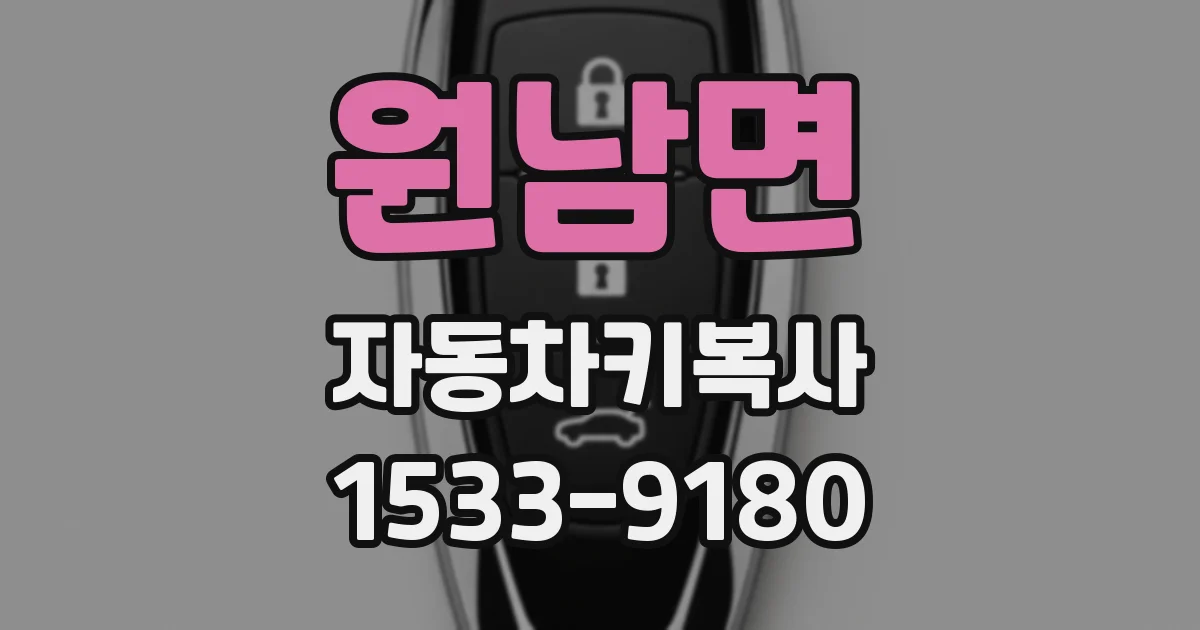 원남면 자동차키복사