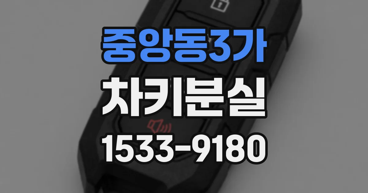 중앙동3가 차키분실