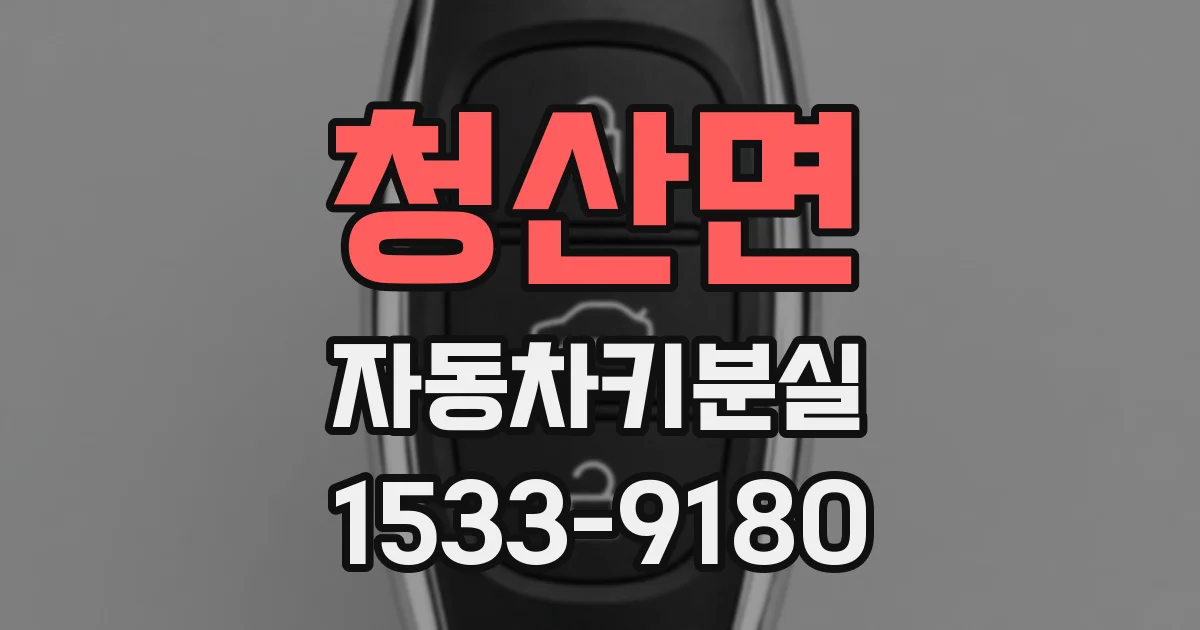 청산면 자동차키분실