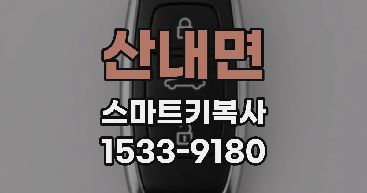 산내면 스마트키복사