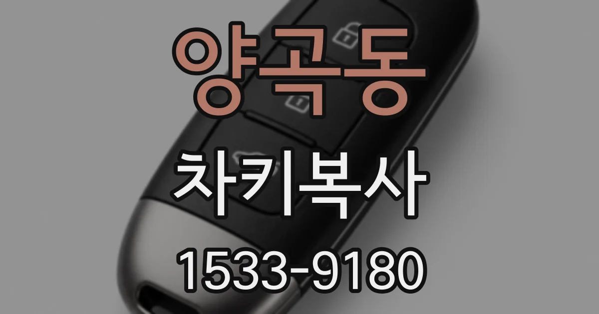 양곡동 차키복사