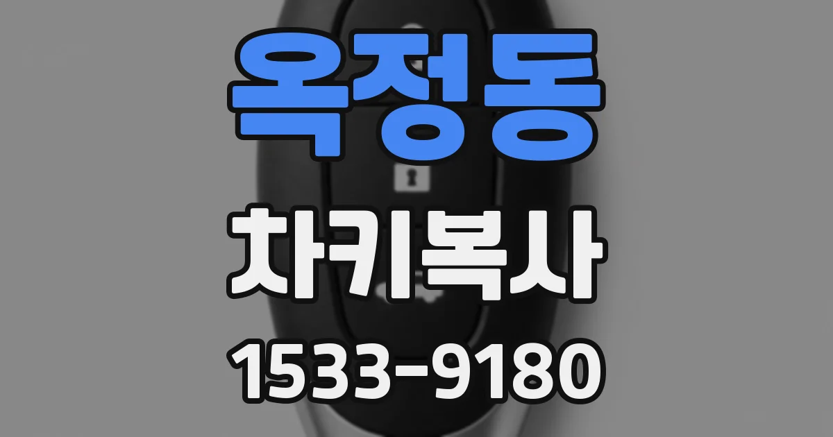 옥정동 차키복사