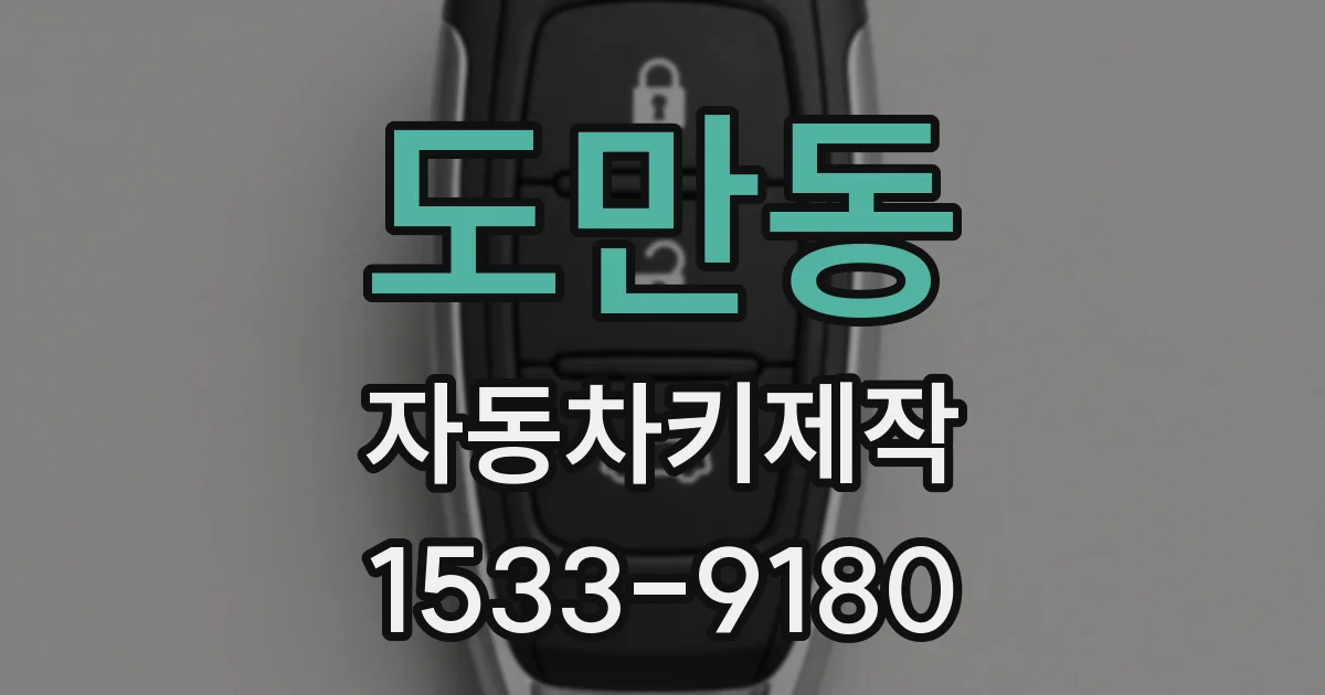 도만동 자동차키제작