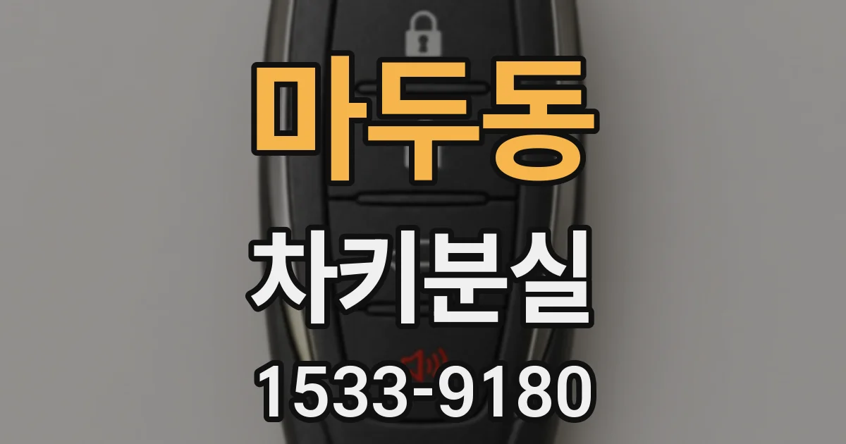 마두동 차키분실