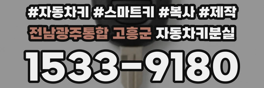 전남광주통합 고흥군 자동차키분실