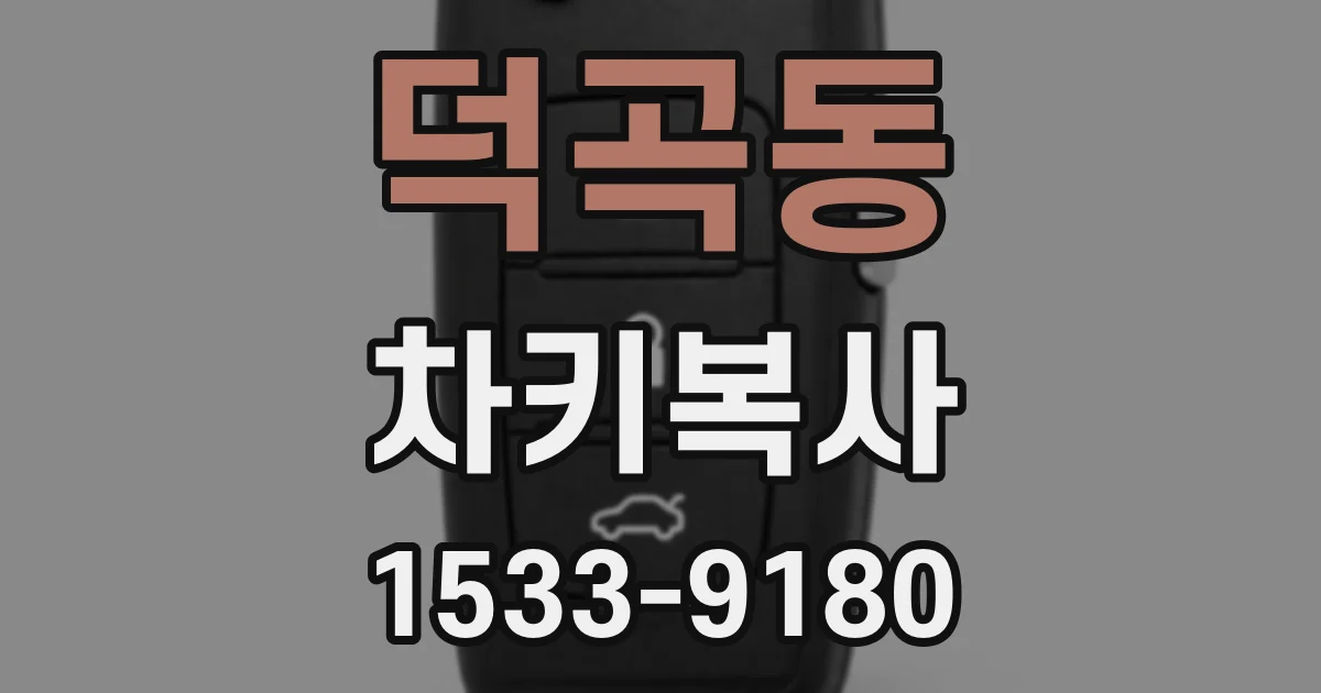 덕곡동 차키복사