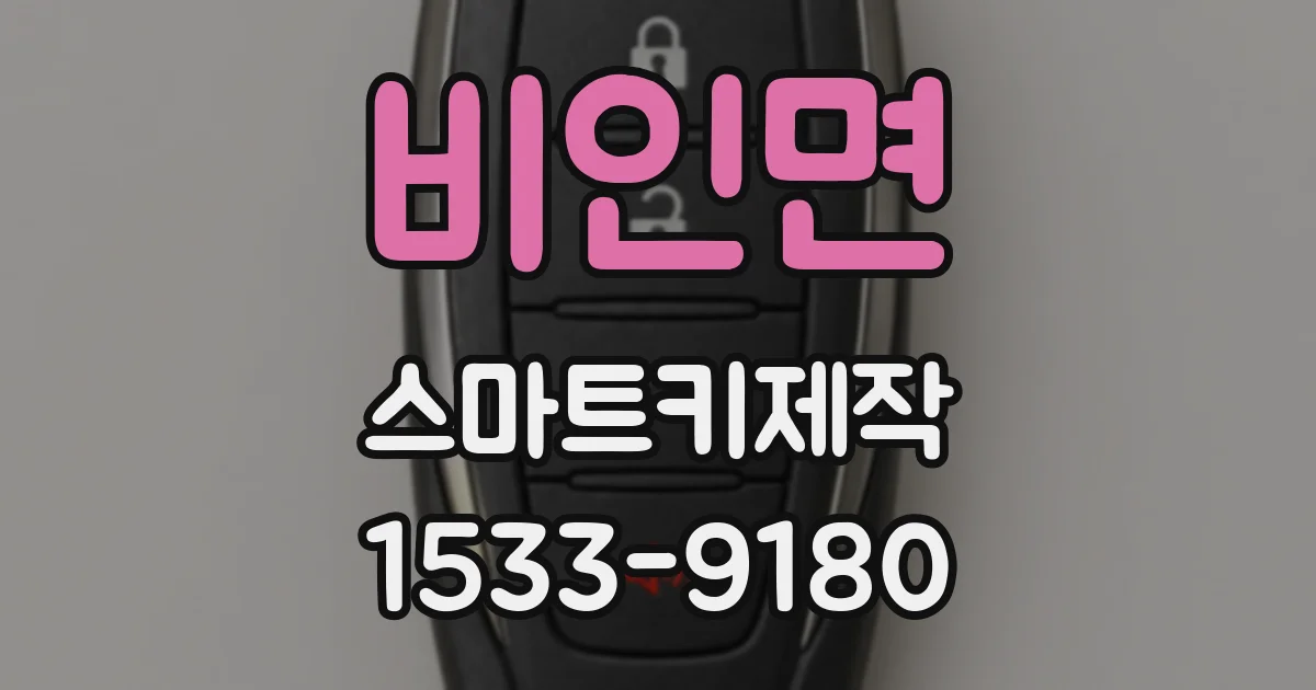 비인면 스마트키제작