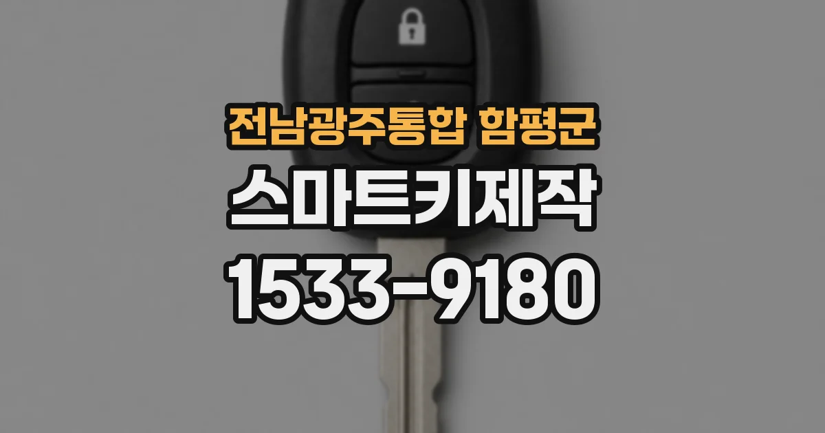 전남광주통합 함평군 스마트키제작