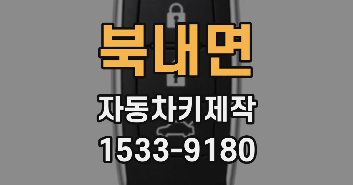 북내면 자동차키제작