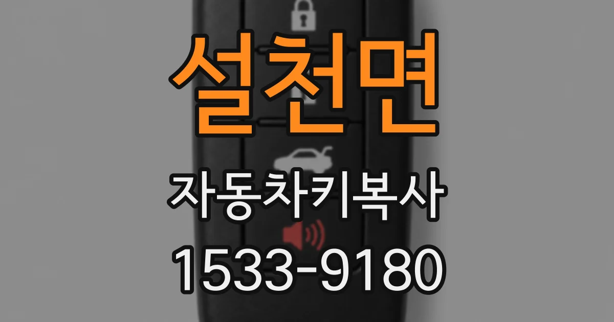 설천면 자동차키복사