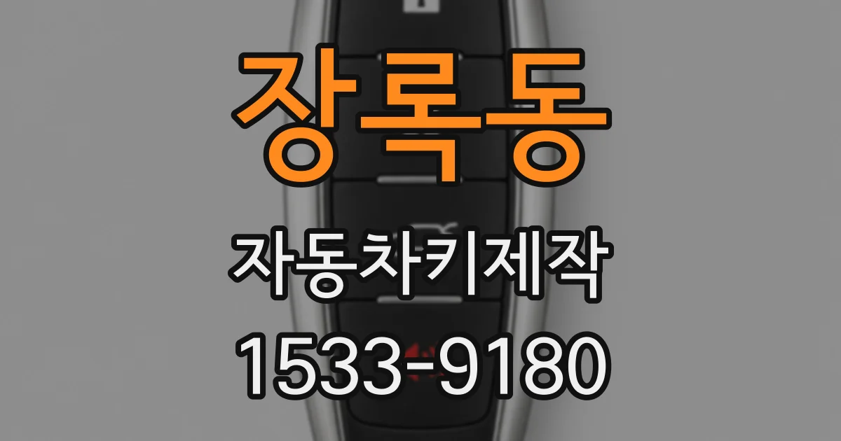 장록동 자동차키제작