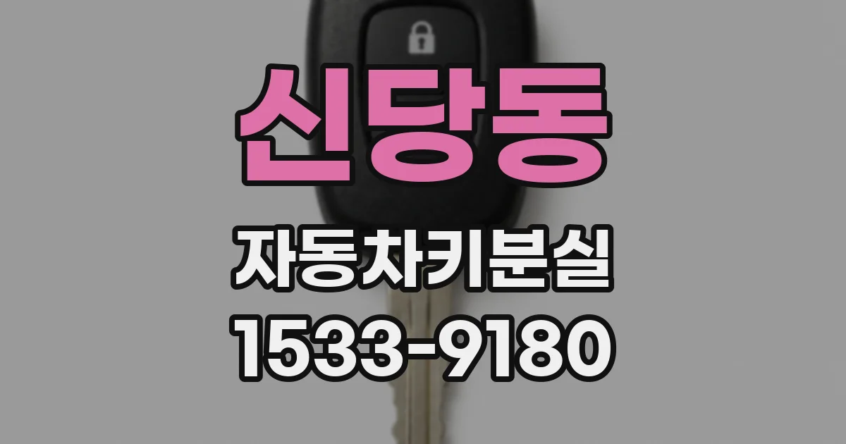 신당동 자동차키분실