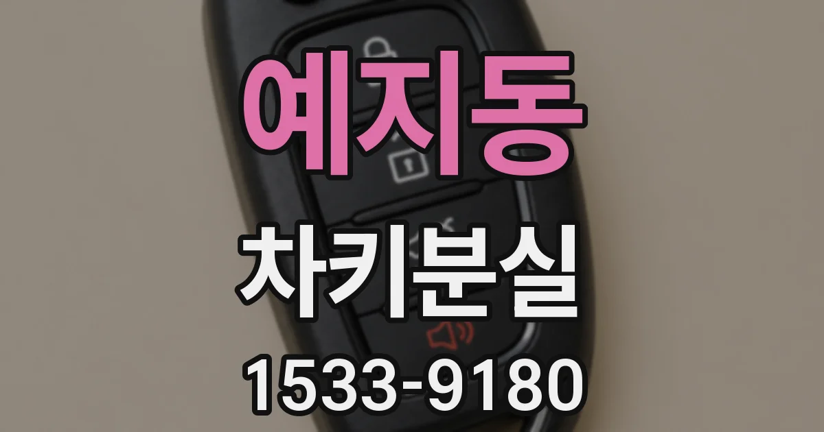 예지동 차키분실