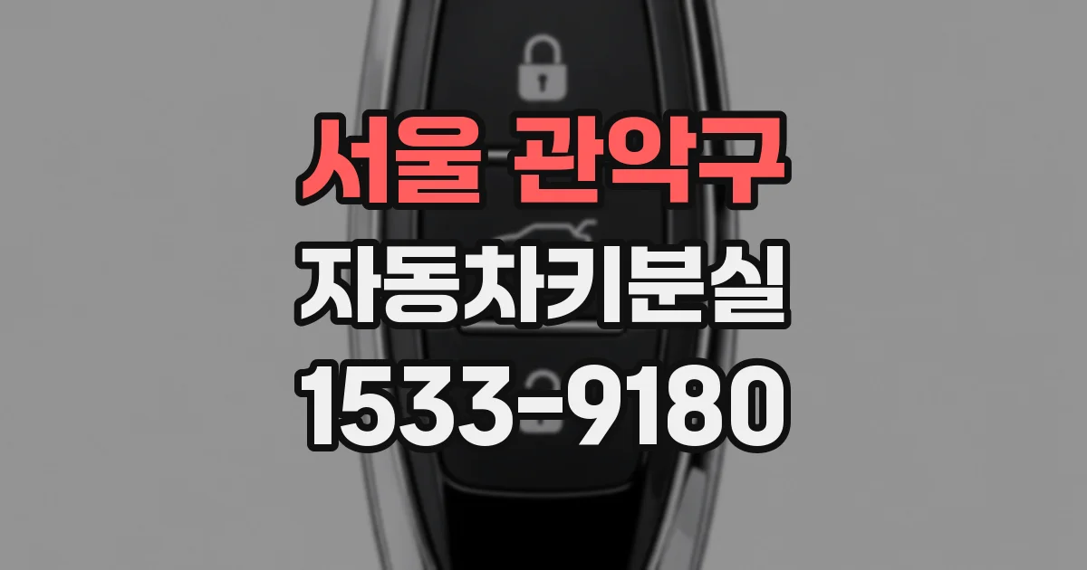 서울 관악구 자동차키분실