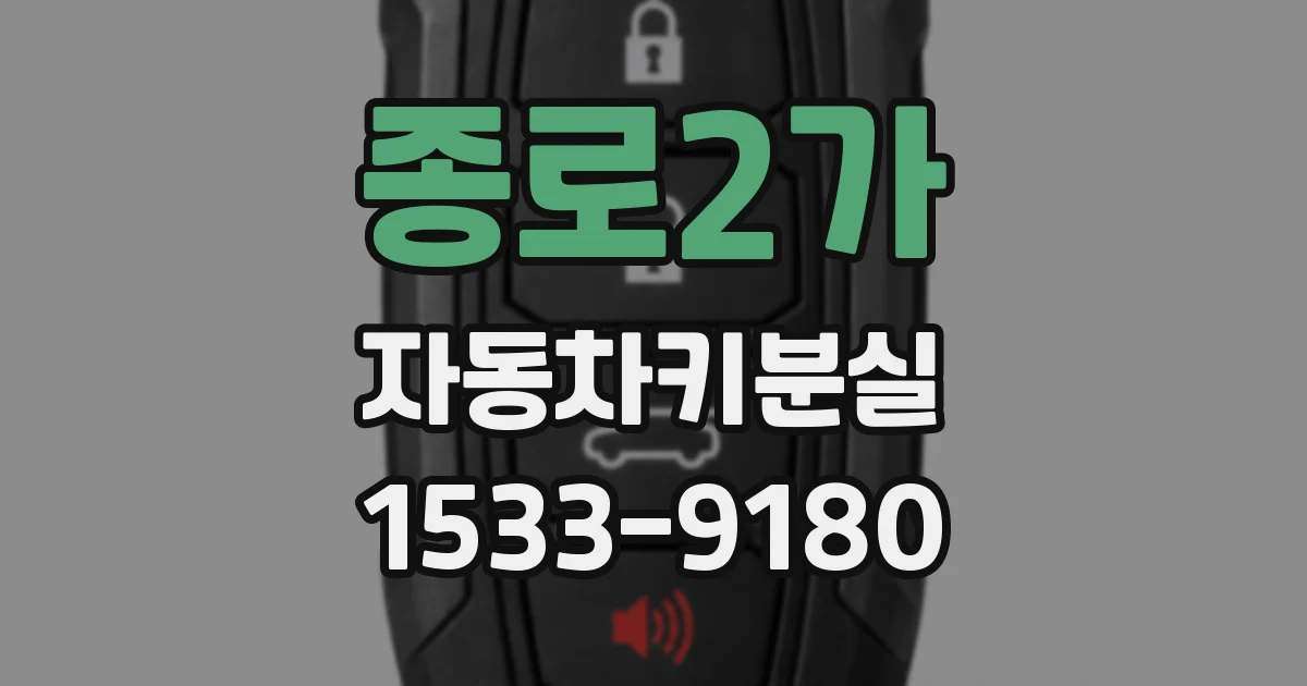 종로2가 자동차키분실