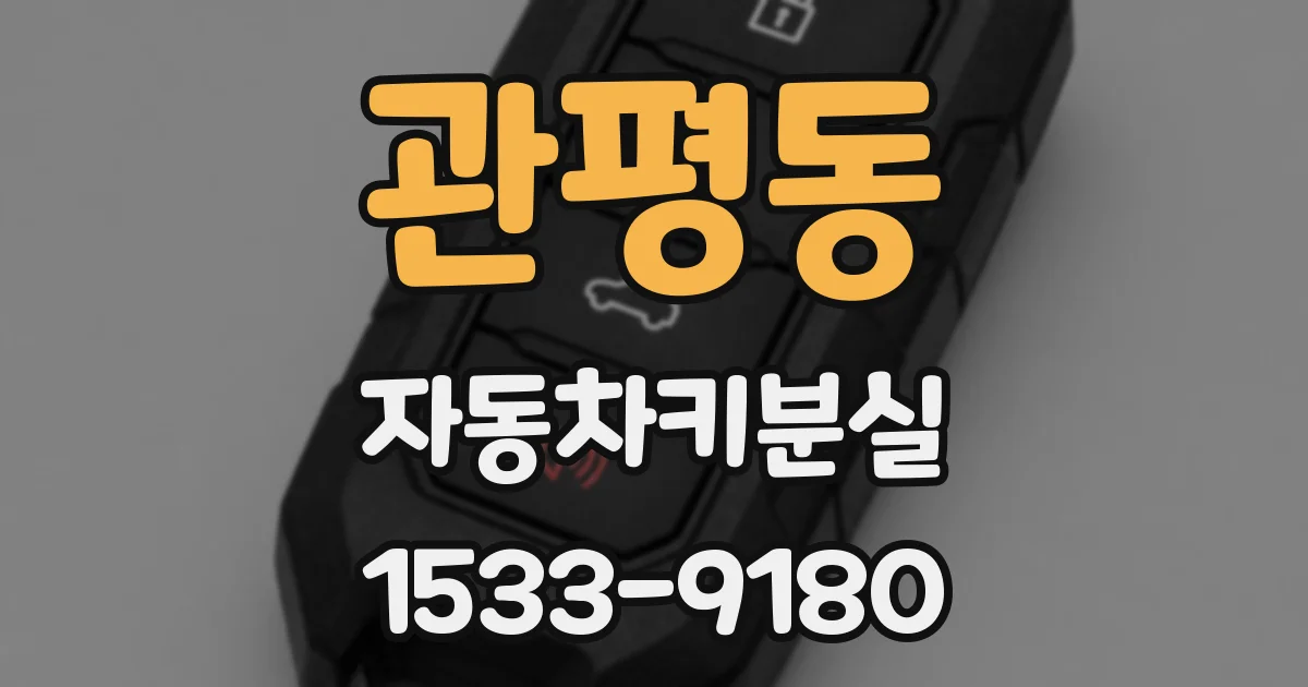 관평동 자동차키분실