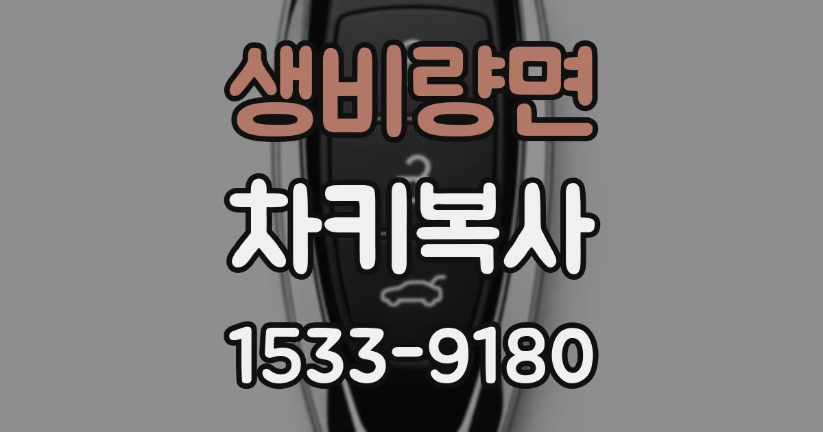 생비량면 차키복사