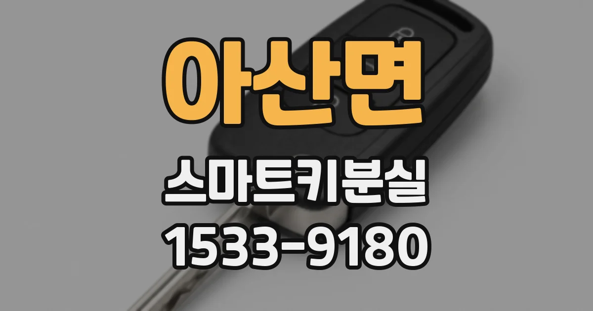 아산면 스마트키분실