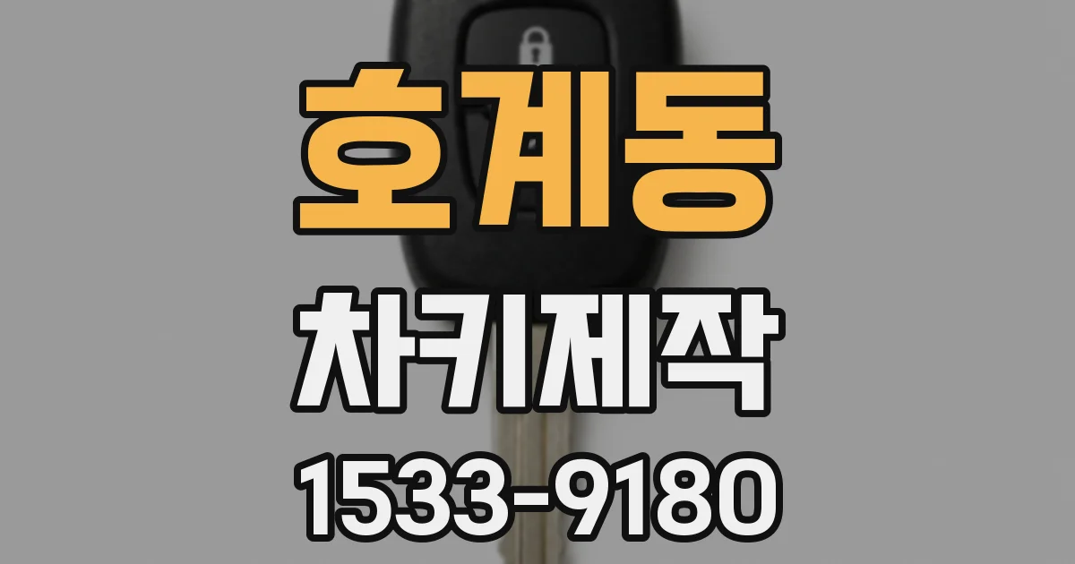 호계동 차키제작