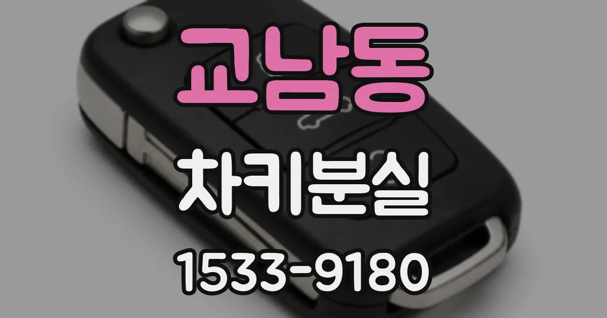 교남동 차키분실