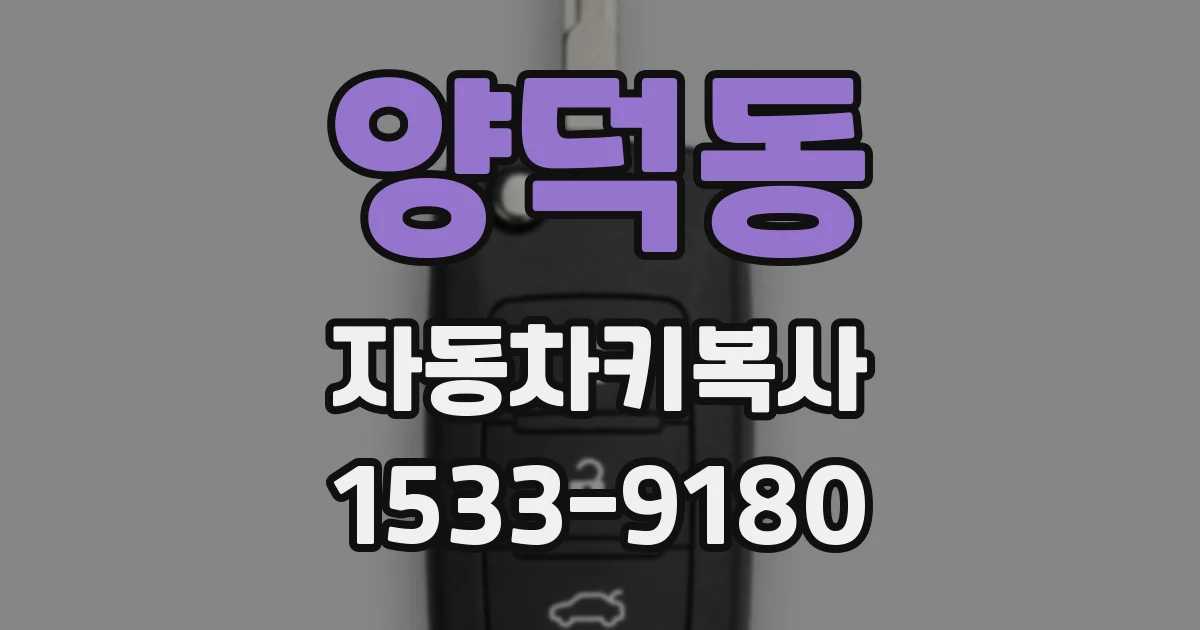 양덕동 자동차키복사