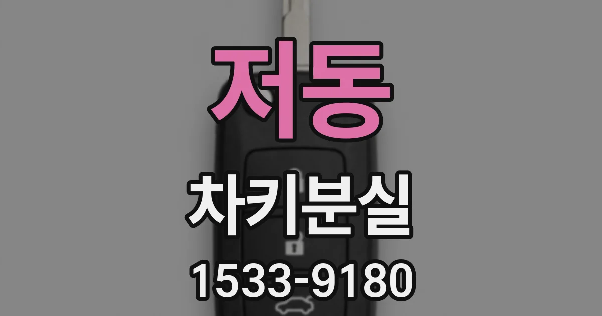 저동 차키분실