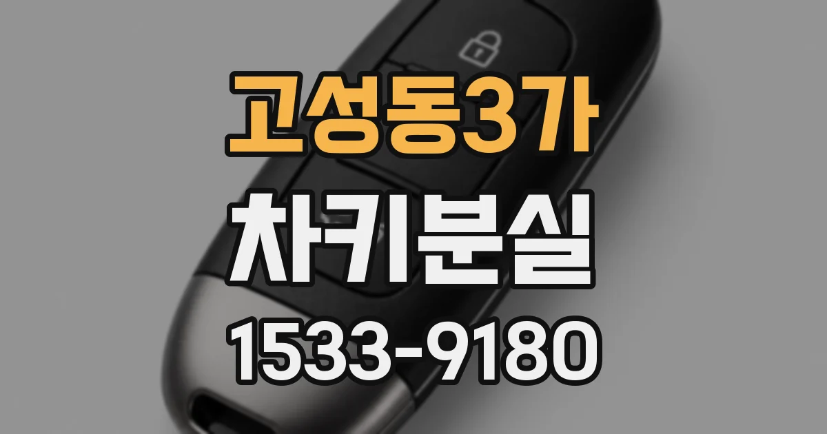 고성동3가 차키분실