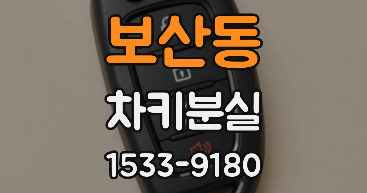 보산동 차키분실